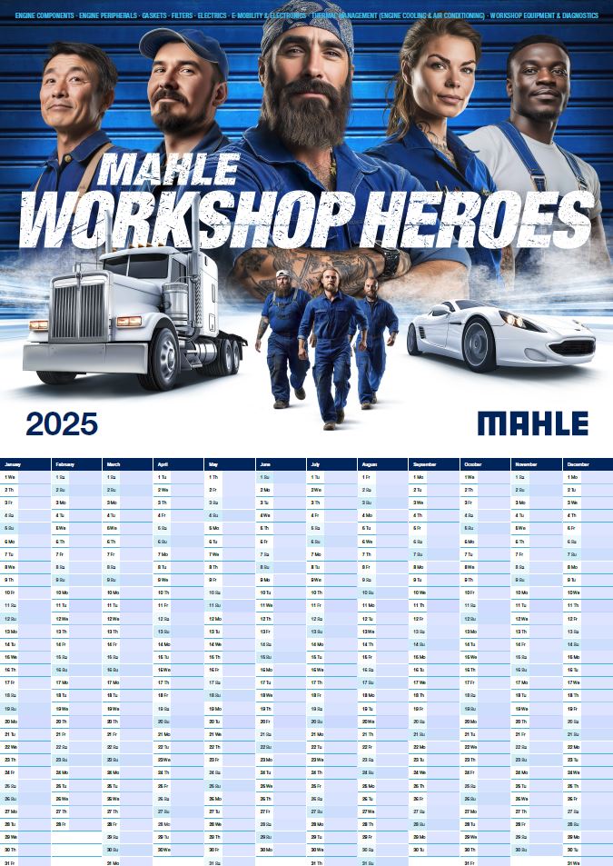 Digitaler Jahreswandkalender Workshop Heroes 2025 – Kostenlose Downloaddatei
